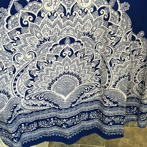 Royal Blue and White Maxi Dress